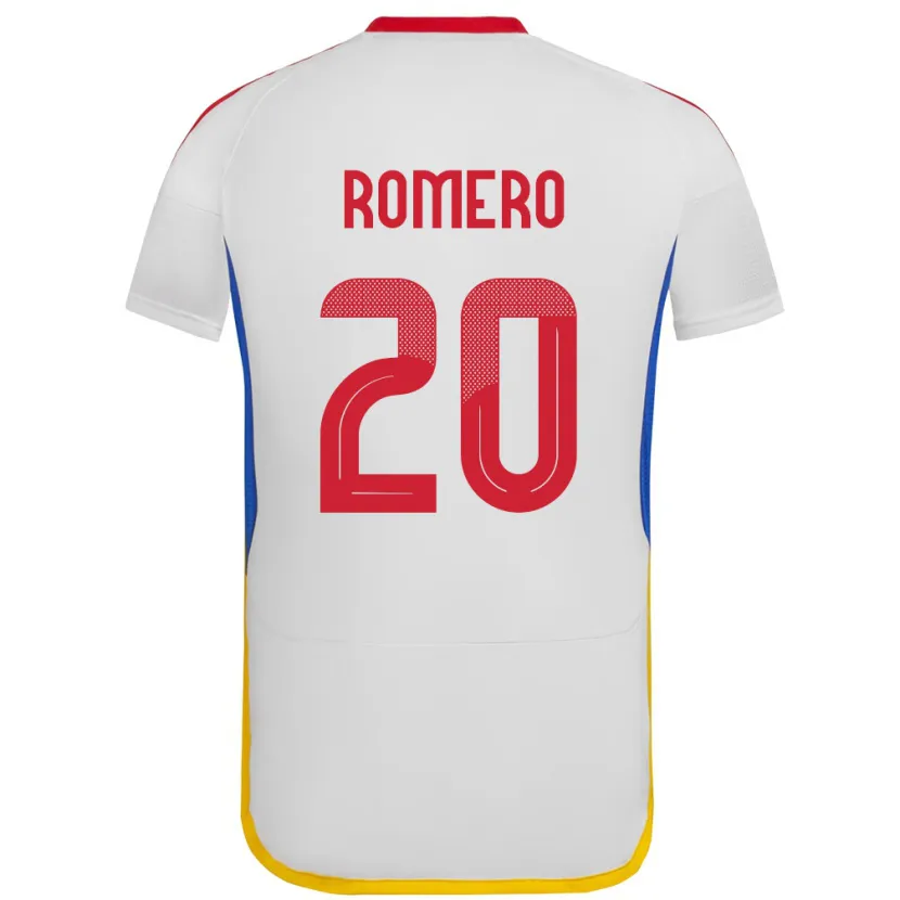 Danxen Kvinnor Venezuela Andrés Romero #20 Vit Bortatröja Matchtröjor 24-26 Tröjor T-Tröja