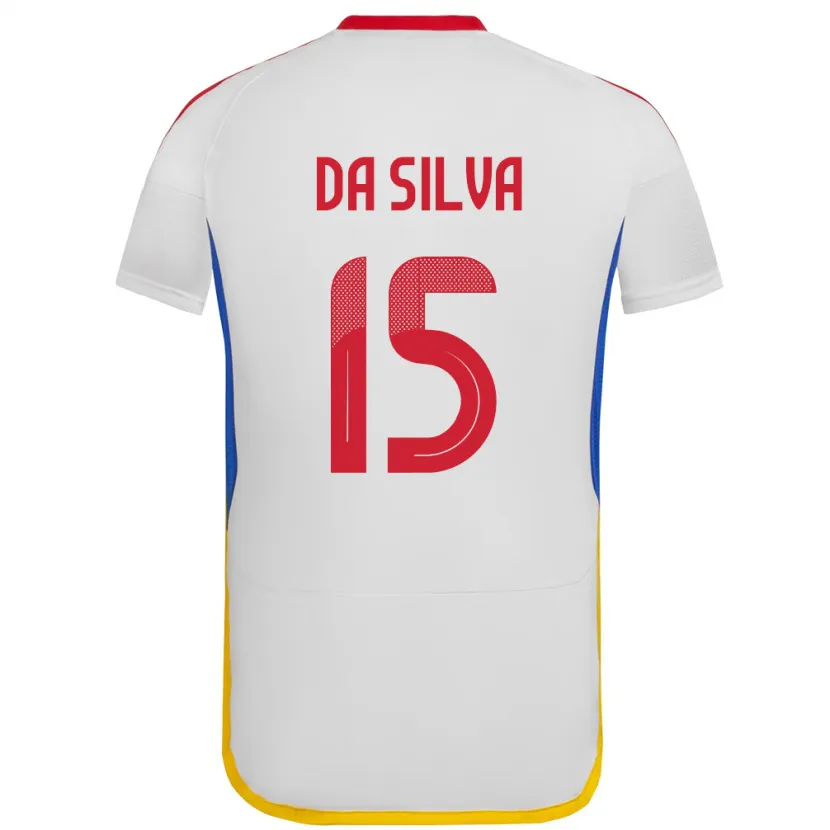 Danxen Kvinnor Venezuela Cesar Da Silva #15 Vit Bortatröja Matchtröjor 24-26 Tröjor T-Tröja