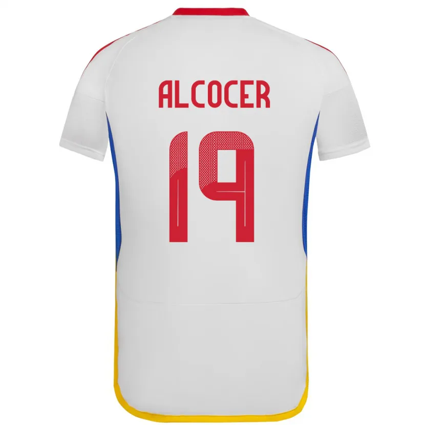 Danxen Kvinnor Venezuela Brayan Alcocer #19 Vit Bortatröja Matchtröjor 24-26 Tröjor T-Tröja