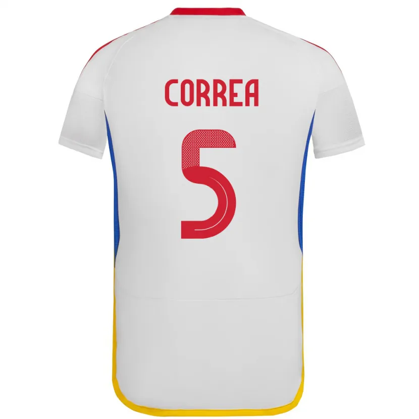 Danxen Kvinnor Venezuela José Correa #5 Vit Bortatröja Matchtröjor 24-26 Tröjor T-Tröja