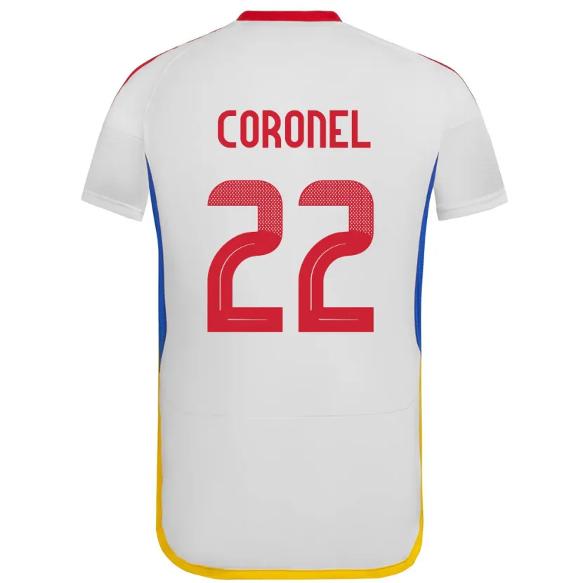 Danxen Kvinnor Venezuela Nohelis Coronel #22 Vit Bortatröja Matchtröjor 24-26 Tröjor T-Tröja