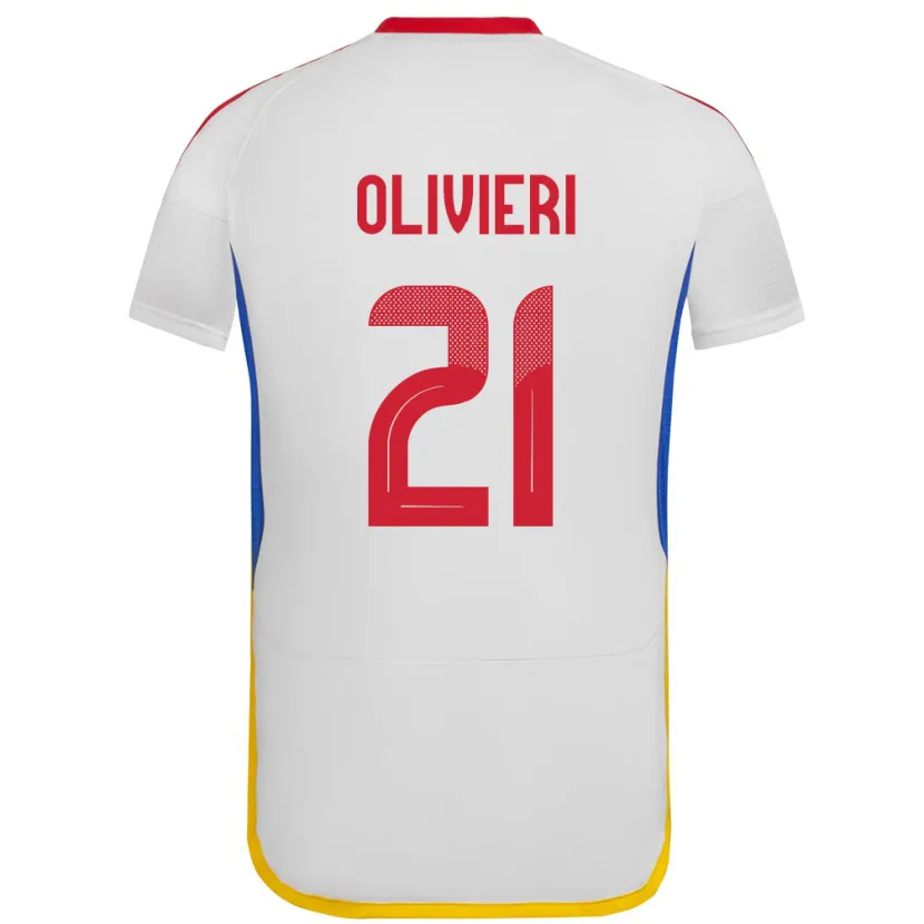 Danxen Kvinnor Venezuela Bárbara Olivieri #21 Vit Bortatröja Matchtröjor 24-26 Tröjor T-Tröja