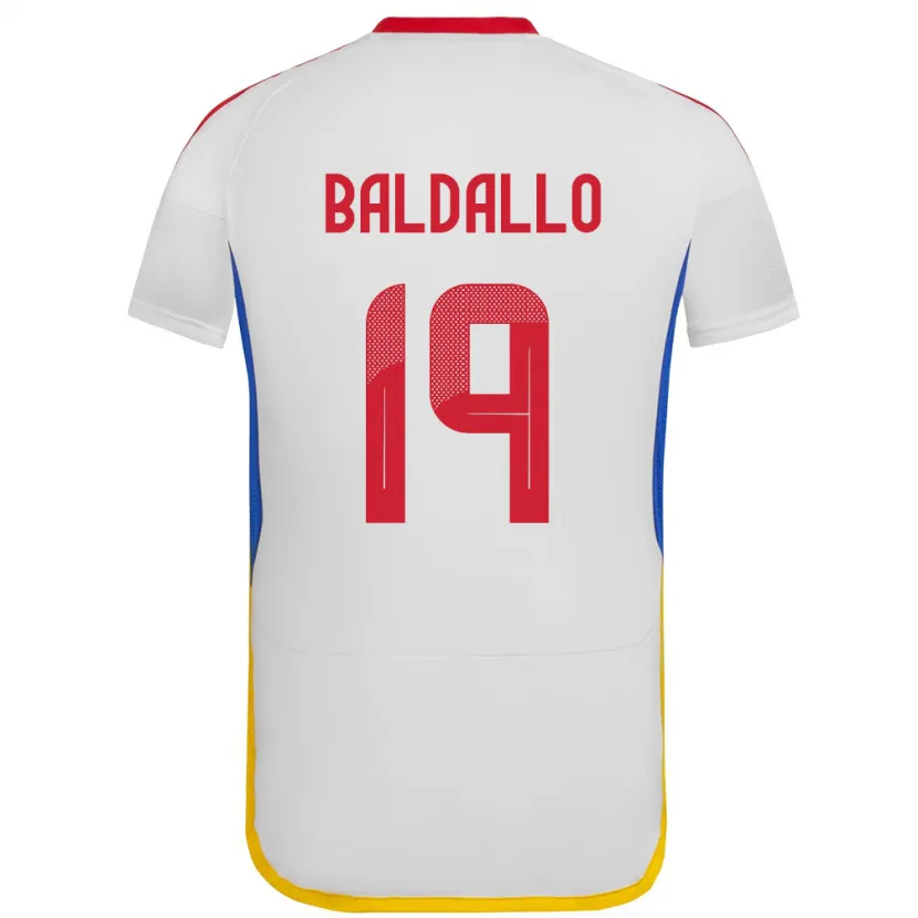 Danxen Kvinnor Venezuela Micheel Baldallo #19 Vit Bortatröja Matchtröjor 24-26 Tröjor T-Tröja