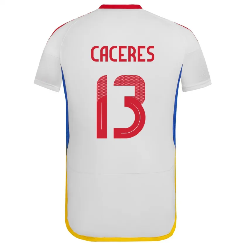 Danxen Kvinnor Venezuela Nayluisa Cáceres #13 Vit Bortatröja Matchtröjor 24-26 Tröjor T-Tröja