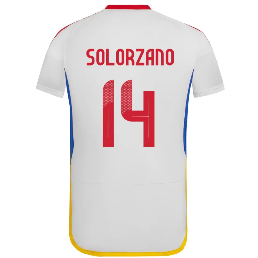 Danxen Kvinnor Venezuela Fabiola Solórzano #14 Vit Bortatröja Matchtröjor 24-26 Tröjor T-Tröja