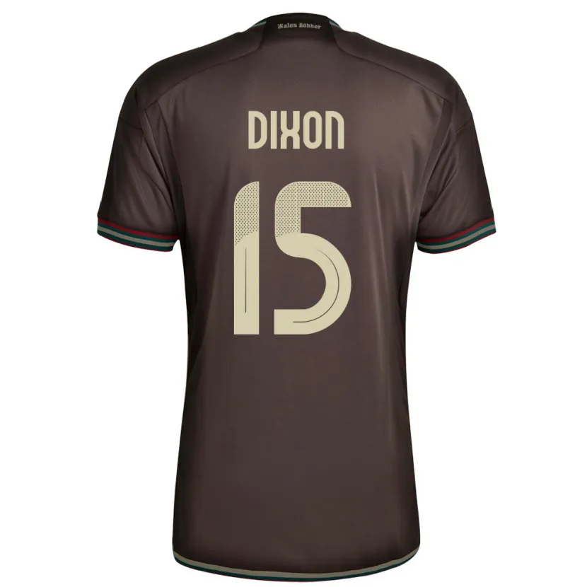 Danxen Kvinnor Jamaica Ahir Dixon #15 Nattbrun Bortatröja Matchtröjor 24-26 Tröjor T-Tröja