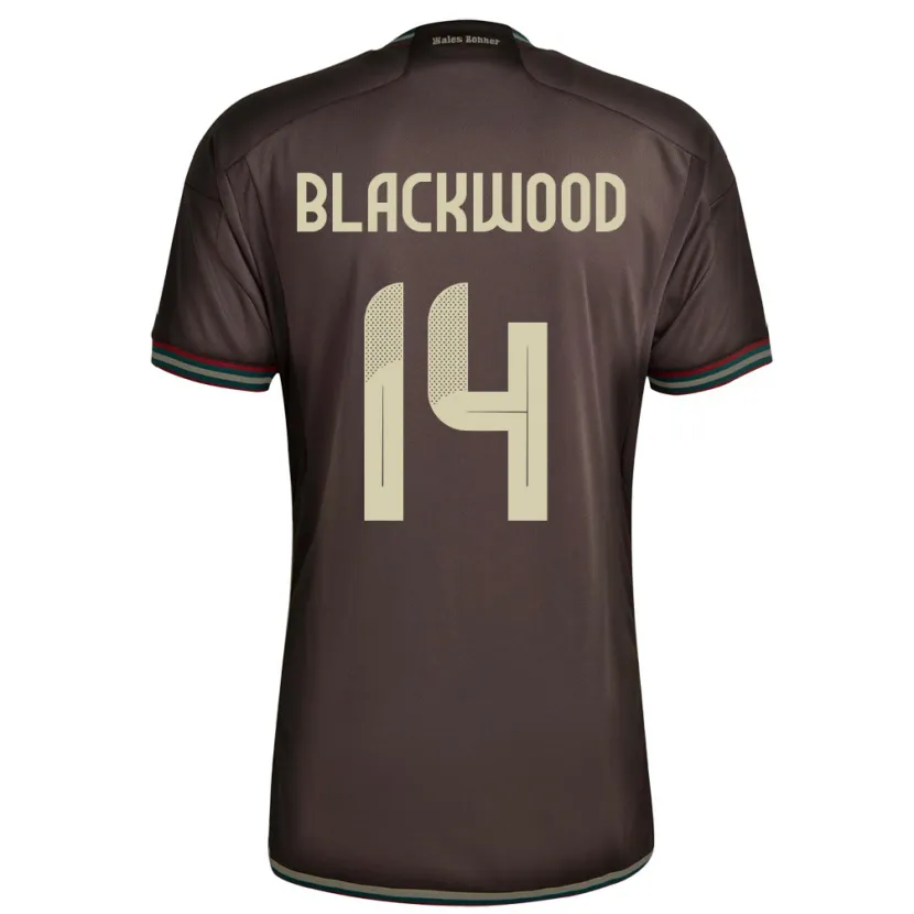 Danxen Kvinnor Jamaica Deneisha Blackwood #14 Nattbrun Bortatröja Matchtröjor 24-26 Tröjor T-Tröja