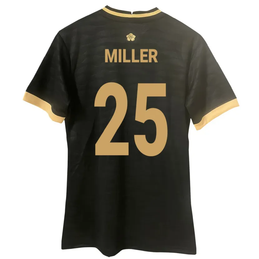 Danxen Kvinnor Panama Roderick Miller #25 Svart Bortatröja Matchtröjor 24-26 Tröjor T-Tröja