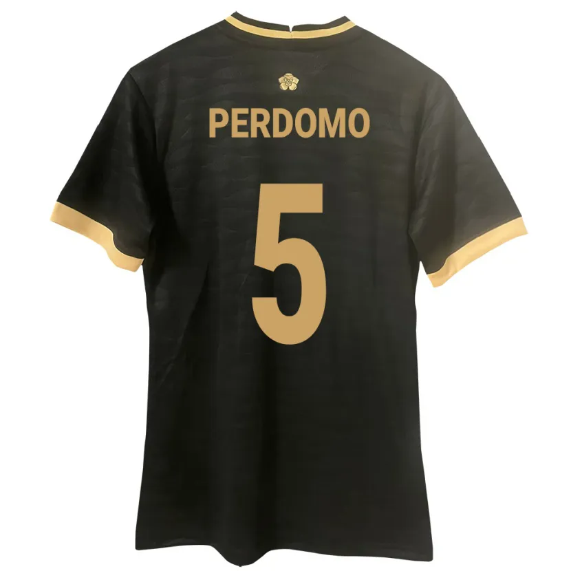 Danxen Kvinnor Panama Reyniel Perdomo #5 Svart Bortatröja Matchtröjor 24-26 Tröjor T-Tröja