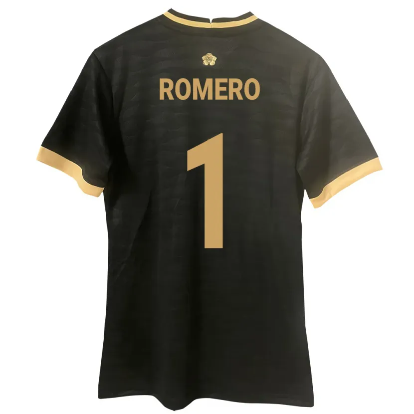 Danxen Kvinnor Panama Manuel Romero #1 Svart Bortatröja Matchtröjor 24-26 Tröjor T-Tröja