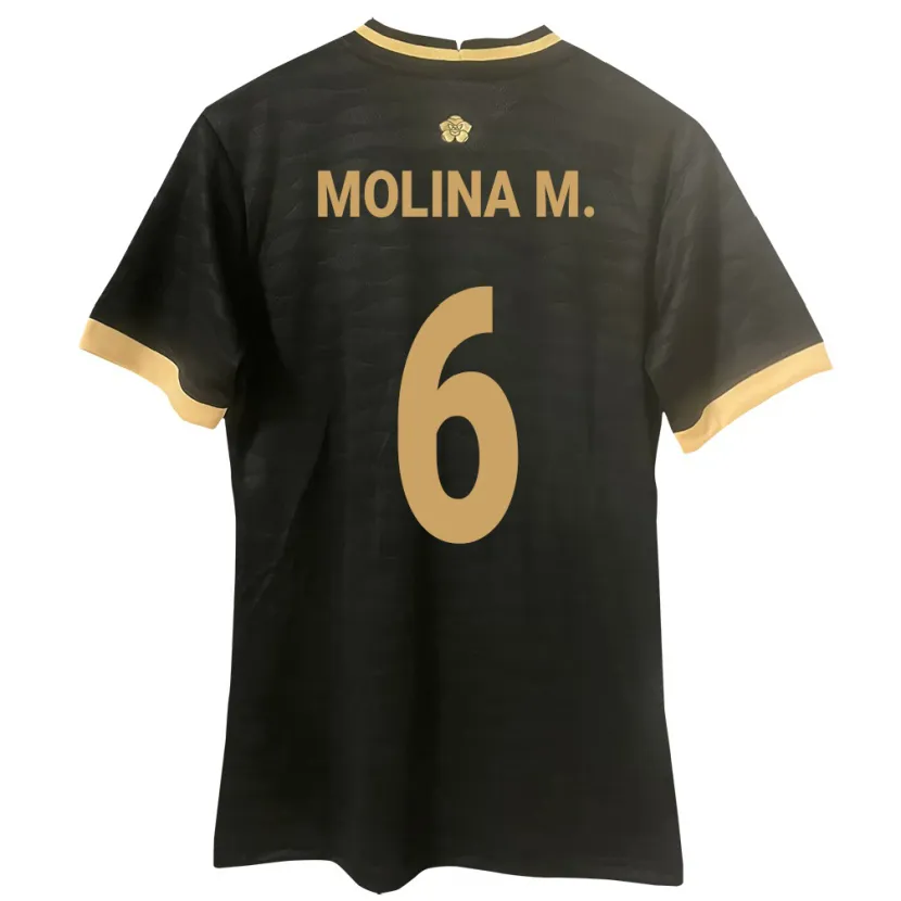 Danxen Kvinnor Panama Mariana Molina #6 Svart Bortatröja Matchtröjor 24-26 Tröjor T-Tröja