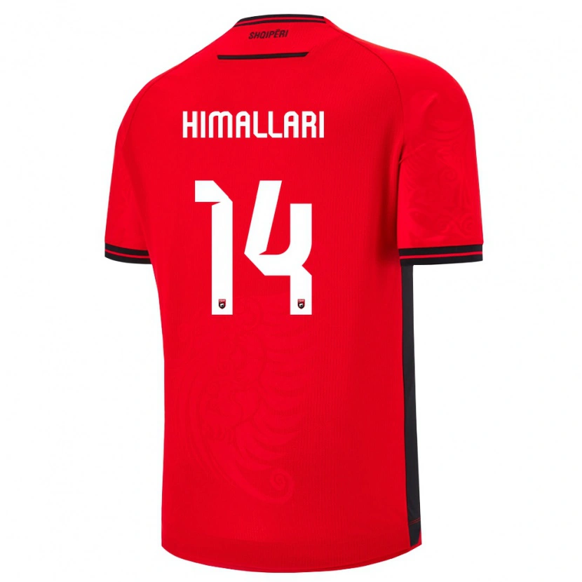 Danxen Barn Albanien Elson Himallari #14 Röd Svart Hemmatröja Matchtröjor 26-28 Tröjor T-Tröja