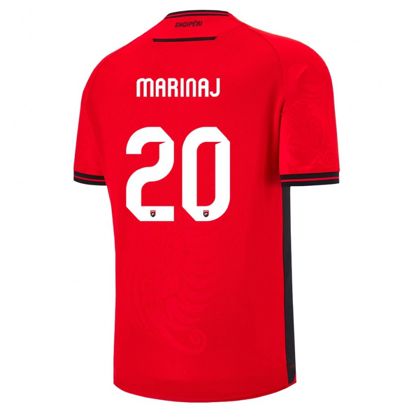 Danxen Barn Albanien Kledi Marinaj #20 Röd Svart Hemmatröja Matchtröjor 26-28 Tröjor T-Tröja