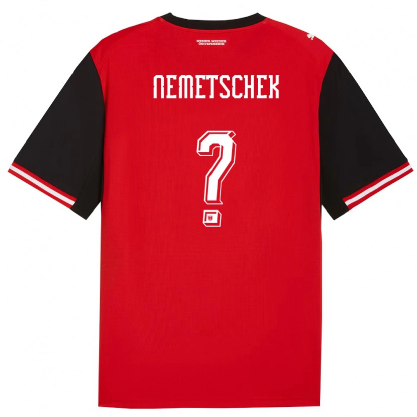 Danxen Barn Österrike Matthias Nemetschek #0 Svart Vit Hemmatröja Matchtröjor 26-28 Tröjor T-Tröja