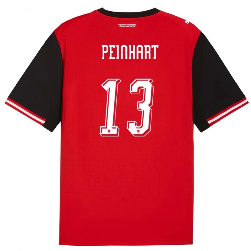 Danxen Barn Österrike Jonas Peinhart #13 Svart Vit Hemmatröja Matchtröjor 26-28 Tröjor T-Tröja