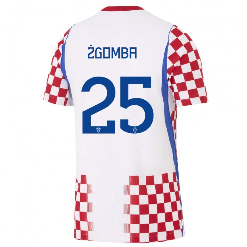 Danxen Barn Kroatien Marin Zgomba #25 Vit Röd Blå Hemmatröja Matchtröjor 26-28 Tröjor T-Tröja