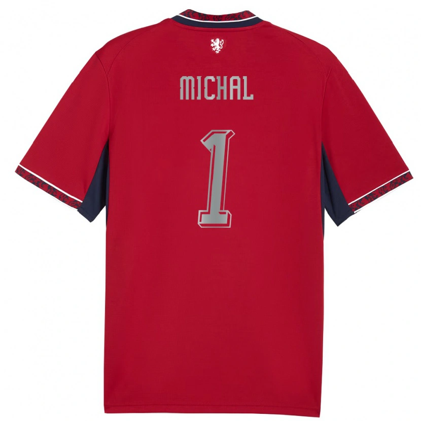 Danxen Barn Tjeckien Denis Michal #1 Röd Vit Marin Hemmatröja Matchtröjor 26-28 Tröjor T-Tröja