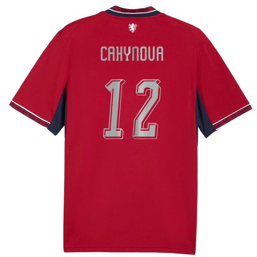 Danxen Barn Tjeckien Klára Cahynová #12 Röd Vit Marin Hemmatröja Matchtröjor 26-28 Tröjor T-Tröja