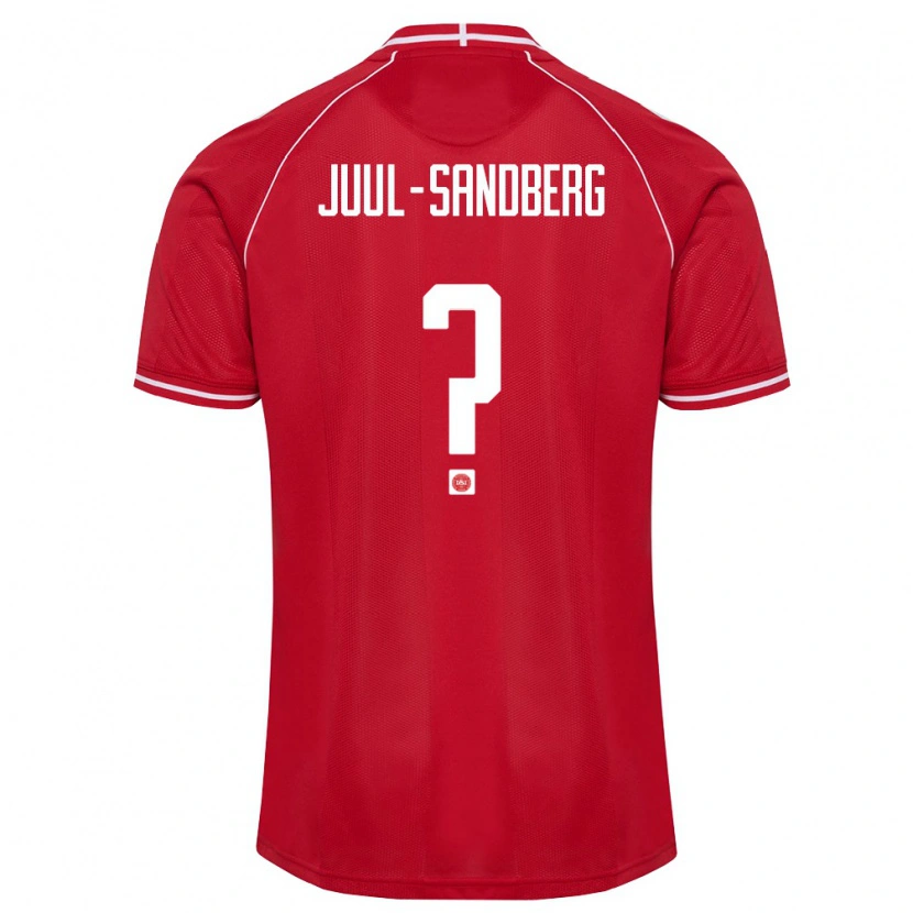 Danxen Barn Danmark Nikolaj Juul-Sandberg #0 Röd Vit Hemmatröja Matchtröjor 26-28 Tröjor T-Tröja