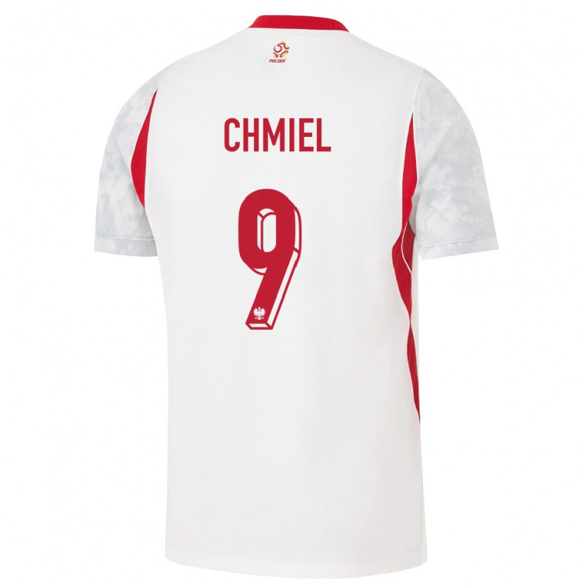 Danxen Barn Polen George Chmiel #9 Vit Röd Grå Hemmatröja Matchtröjor 26-28 Tröjor T-Tröja