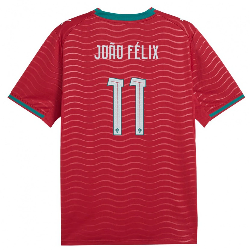 Danxen Barn Portugal João Félix #11 Röd Grön Vit Hemmatröja Matchtröjor 26-28 Tröjor T-Tröja