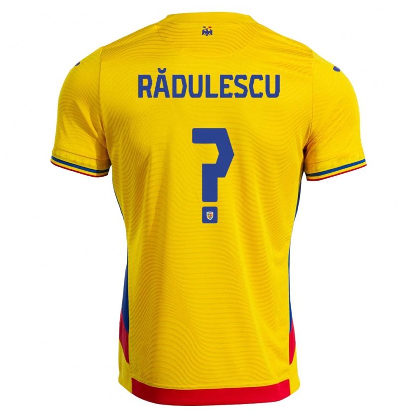 Danxen Barn Rumänien Mihnea Rădulescu #0 Gul Röd Hemmatröja Matchtröjor 26-28 Tröjor T-Tröja