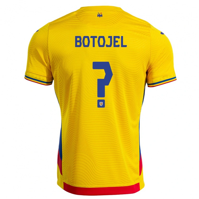 Danxen Barn Rumänien Cristina Botojel #0 Gul Röd Hemmatröja Matchtröjor 26-28 Tröjor T-Tröja