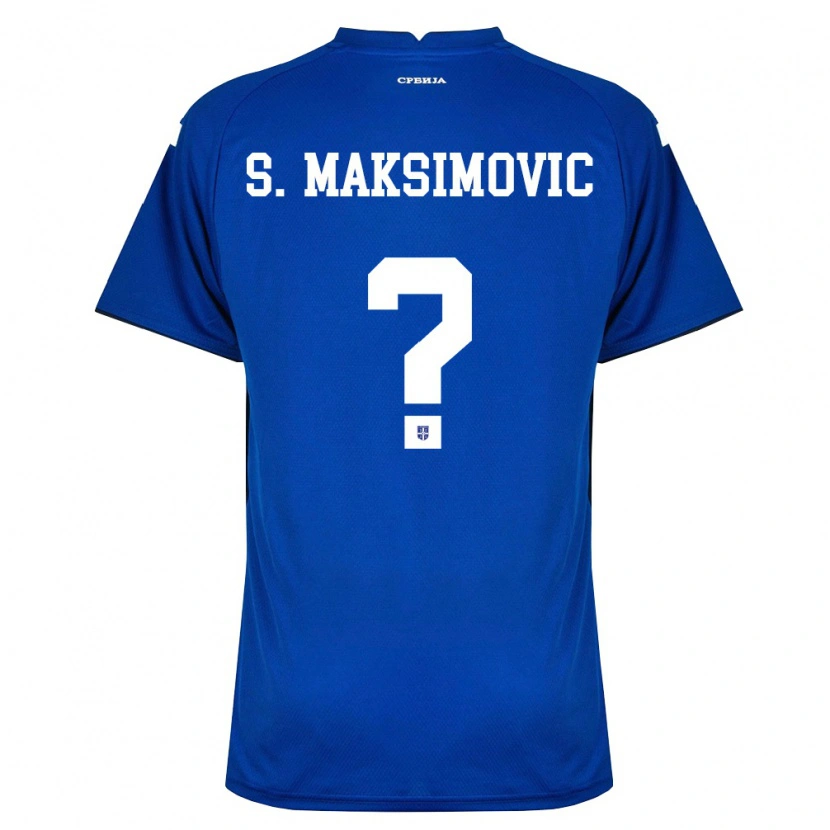 Danxen Barn Serbien Strahinja Maksimovic #0 Marin Röd Hemmatröja Matchtröjor 26-28 Tröjor T-Tröja