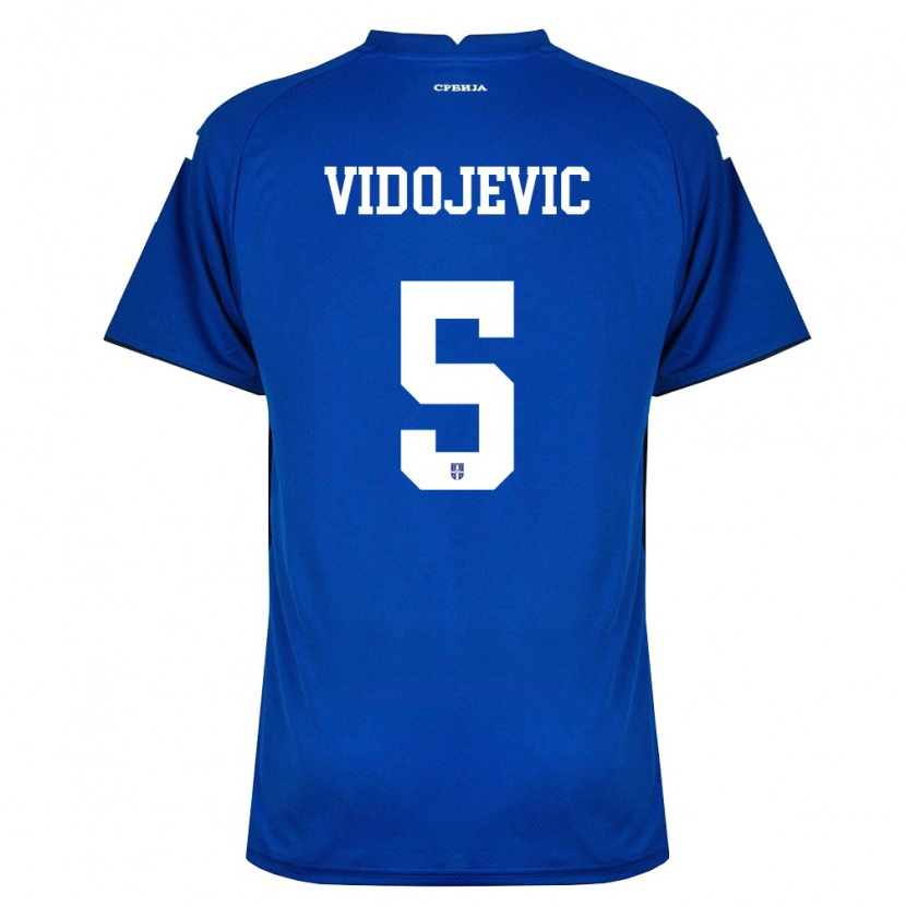 Danxen Barn Serbien Nemanja Vidojevic #5 Marin Röd Hemmatröja Matchtröjor 26-28 Tröjor T-Tröja