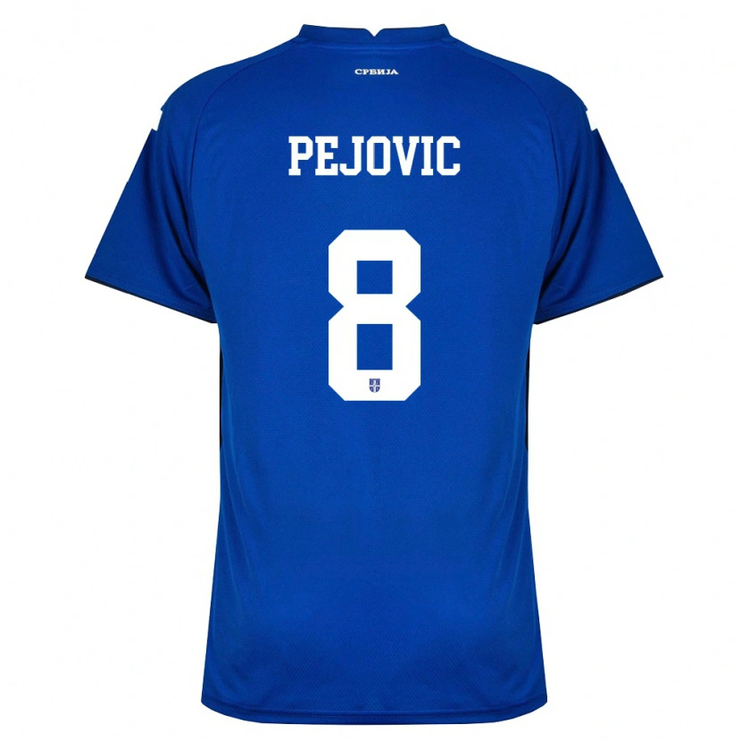 Danxen Barn Serbien Veljko Pejovic #8 Marin Röd Hemmatröja Matchtröjor 26-28 Tröjor T-Tröja