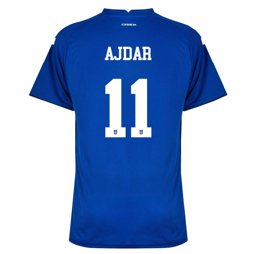 Danxen Barn Serbien Ognjen Ajdar #11 Marin Röd Hemmatröja Matchtröjor 26-28 Tröjor T-Tröja