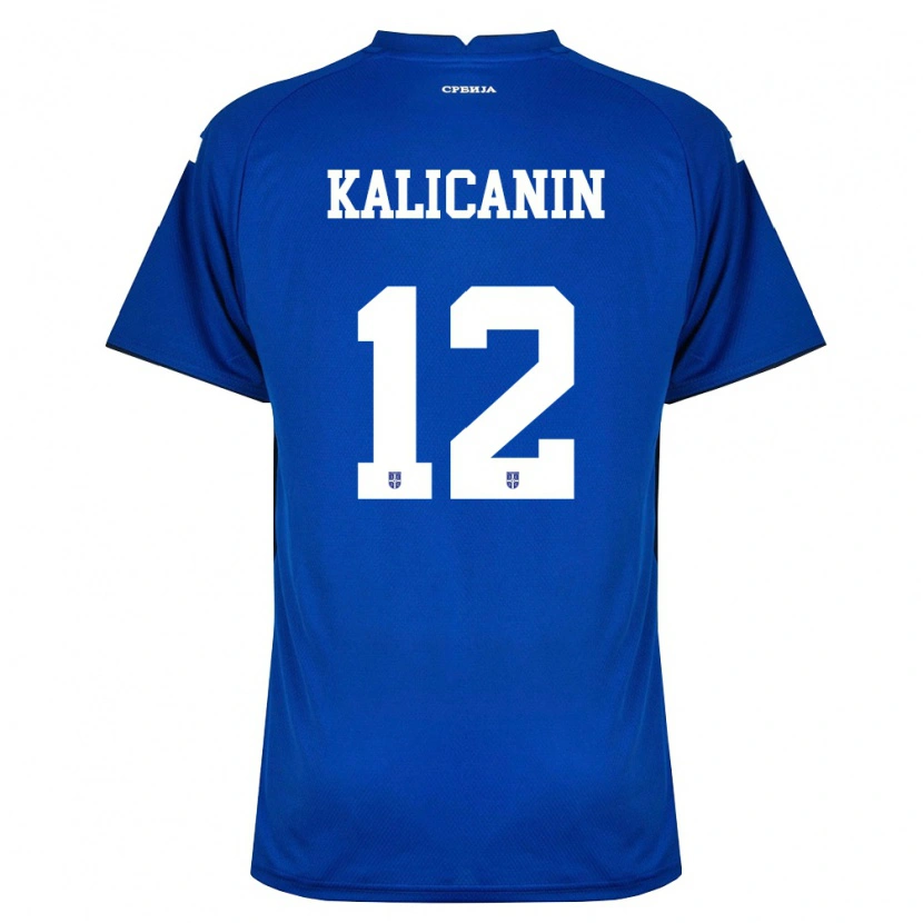 Danxen Barn Serbien Lazar Kalicanin #12 Marin Röd Hemmatröja Matchtröjor 26-28 Tröjor T-Tröja
