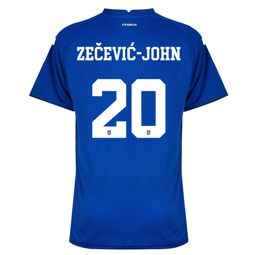 Danxen Barn Serbien Louis Zečević-John #20 Marin Röd Hemmatröja Matchtröjor 26-28 Tröjor T-Tröja