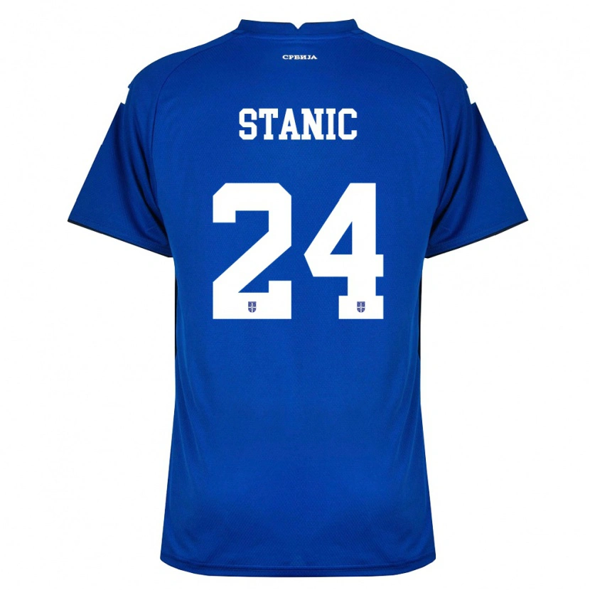 Danxen Barn Serbien Petar Stanic #24 Marin Röd Hemmatröja Matchtröjor 26-28 Tröjor T-Tröja