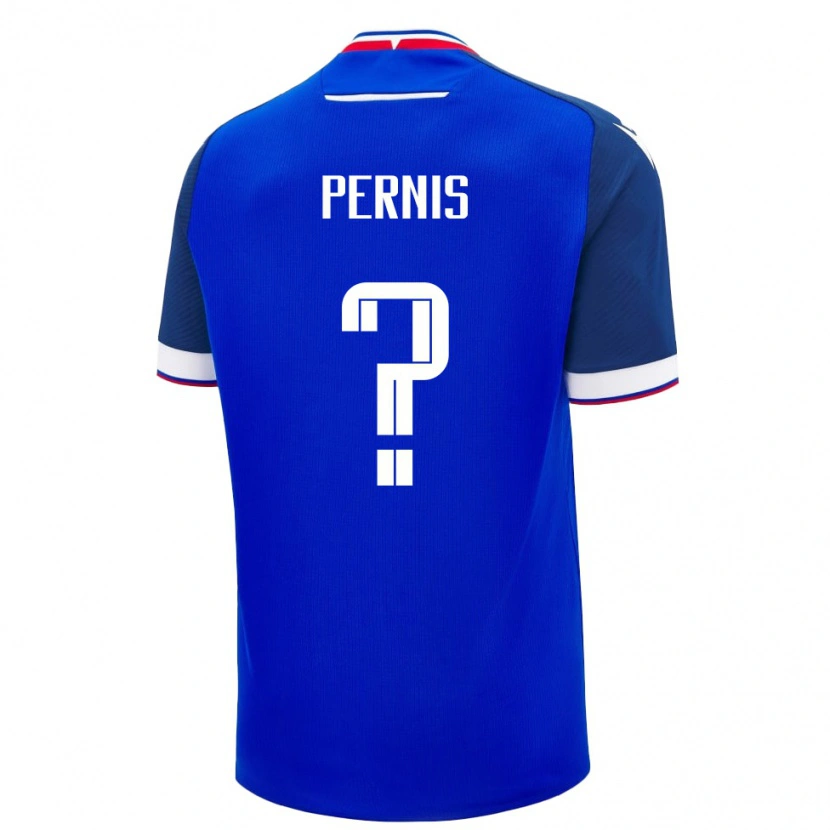 Danxen Barn Slovakien Dusan Pernis #0 Blå Vit Hemmatröja Matchtröjor 26-28 Tröjor T-Tröja
