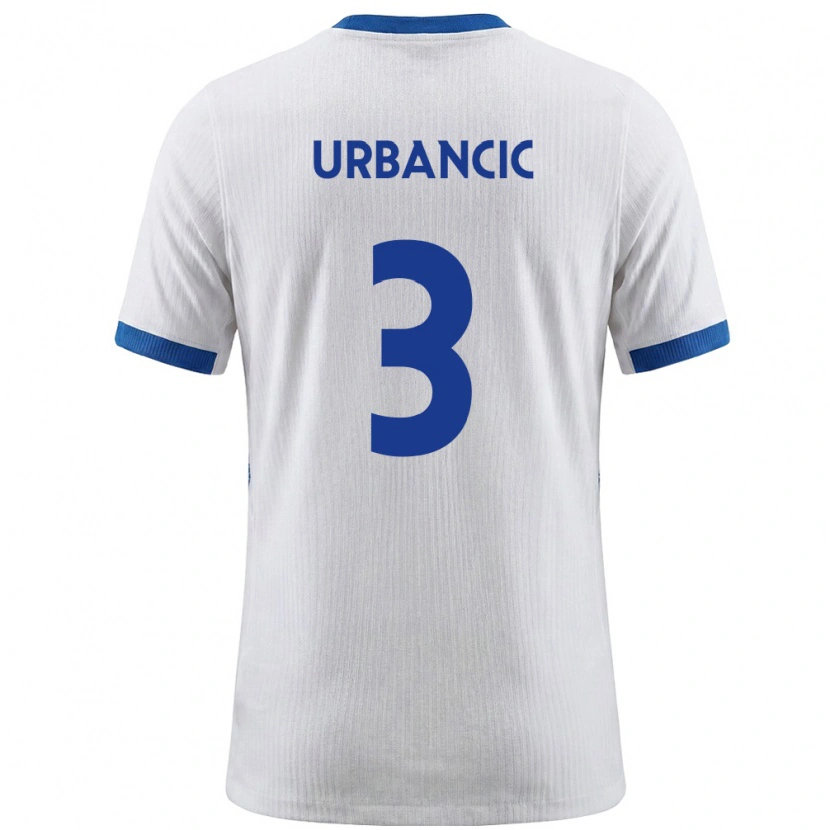 Danxen Barn Slovenien Jost Urbancic #3 Vit Blå Hemmatröja Matchtröjor 26-28 Tröjor T-Tröja