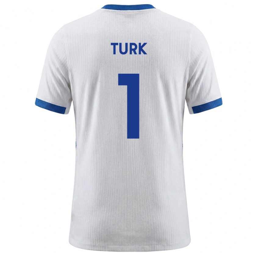 Danxen Barn Slovenien Martin Turk #1 Vit Blå Hemmatröja Matchtröjor 26-28 Tröjor T-Tröja