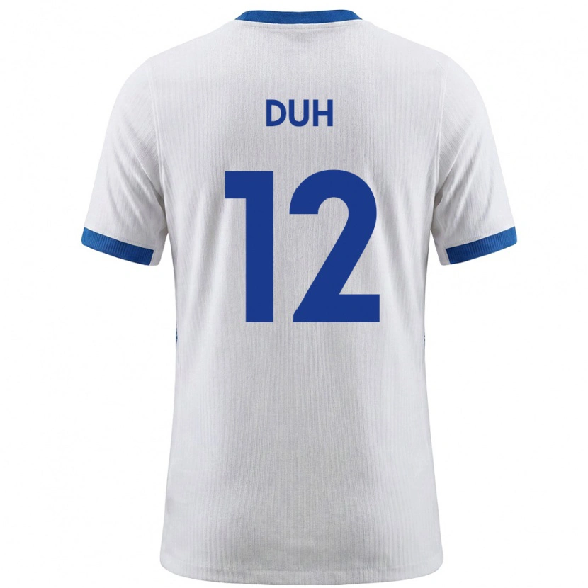 Danxen Barn Slovenien Lovro Duh #12 Vit Blå Hemmatröja Matchtröjor 26-28 Tröjor T-Tröja