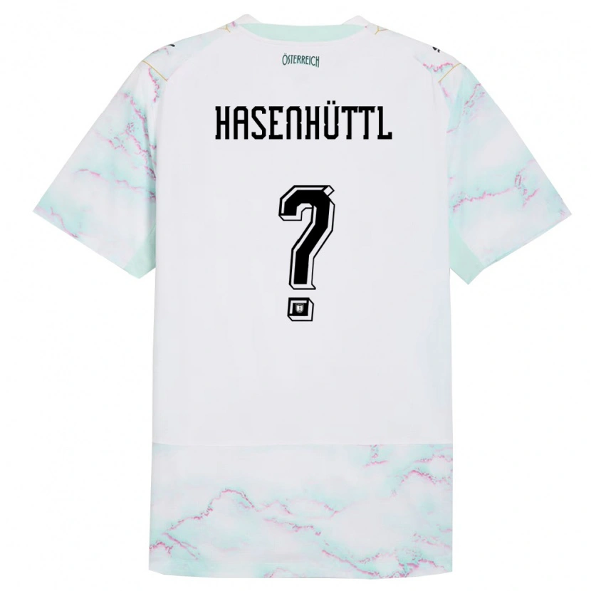 Danxen Barn Österrike Christoph Hasenhüttl #0 Vit Grön Guld Bortatröja Matchtröjor 26-28 Tröjor T-Tröja
