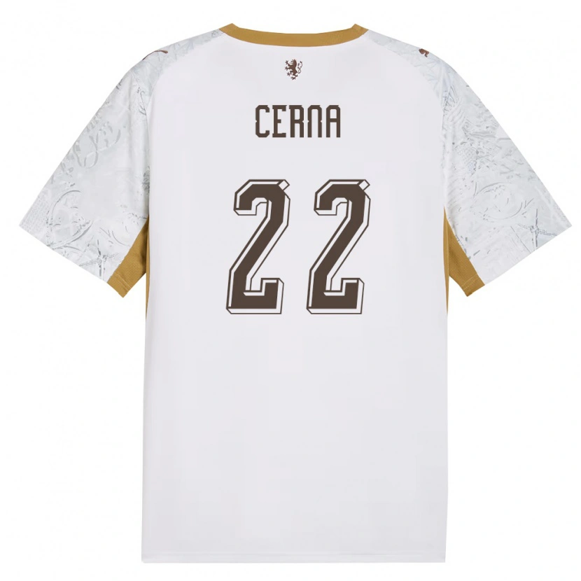 Danxen Barn Tjeckien Franny Černá #22 Off-White Guld Grå Bortatröja Matchtröjor 26-28 Tröjor T-Tröja