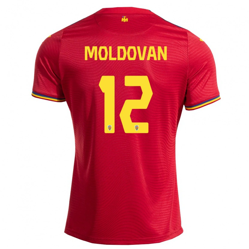 Danxen Barn Rumänien Horaţiu Moldovan #12 Röd Marin Gul Bortatröja Matchtröjor 26-28 Tröjor T-Tröja