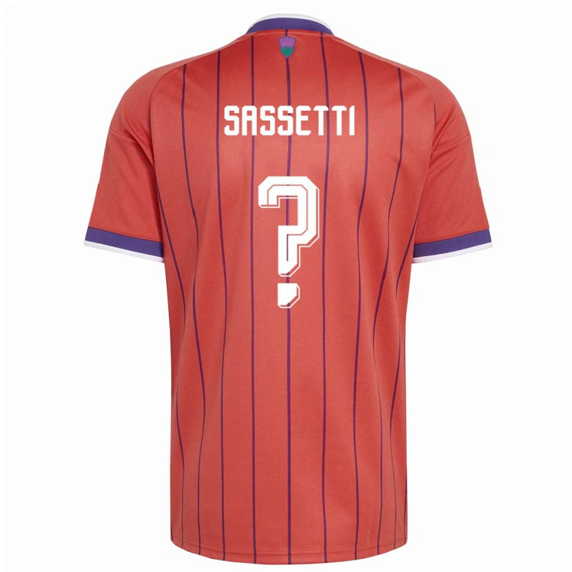 Danxen Barn Skottland Lorenzo Sassetti #0 Orange Lila Bortatröja Matchtröjor 26-28 Tröjor T-Tröja