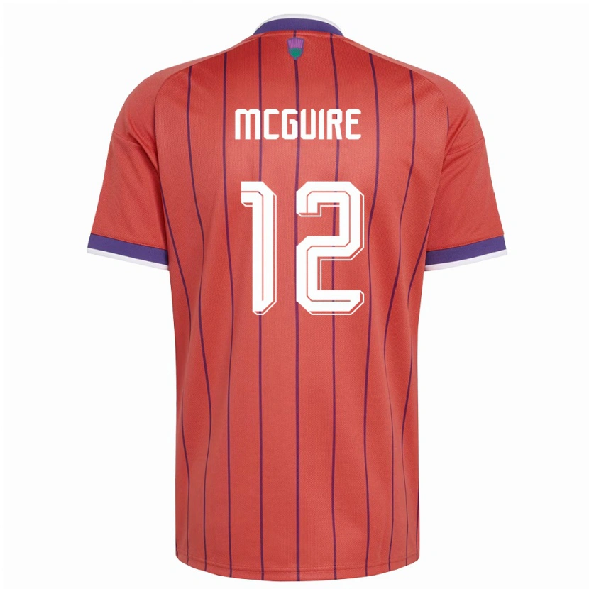 Danxen Barn Skottland Rydnn Mcguire #12 Orange Lila Bortatröja Matchtröjor 26-28 Tröjor T-Tröja
