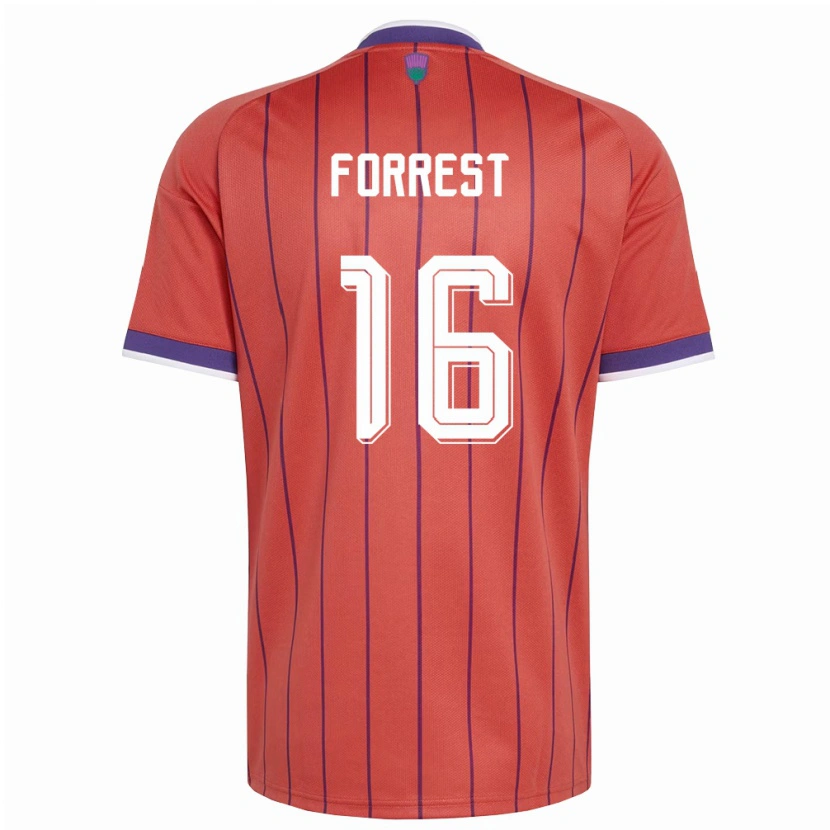 Danxen Barn Skottland Jamie Forrest #16 Orange Lila Bortatröja Matchtröjor 26-28 Tröjor T-Tröja
