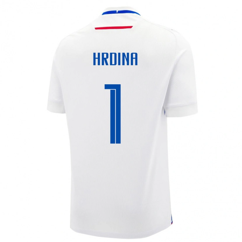 Danxen Barn Slovakien Adam Hrdina #1 Vit Blå Bortatröja Matchtröjor 26-28 Tröjor T-Tröja