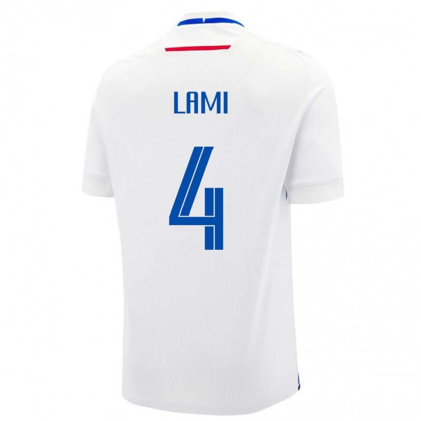 Danxen Barn Slovakien Adam Lami #4 Vit Blå Bortatröja Matchtröjor 26-28 Tröjor T-Tröja