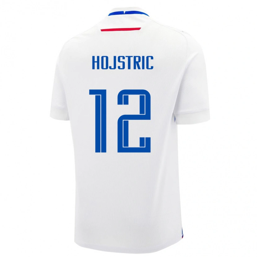 Danxen Barn Slovakien Tomas Hojstric #12 Vit Blå Bortatröja Matchtröjor 26-28 Tröjor T-Tröja