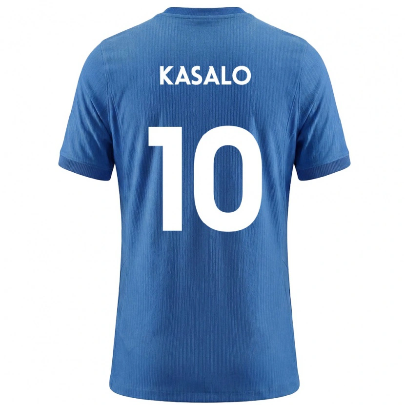 Danxen Barn Slovenien Niko Kasalo #10 Blå Vit Bortatröja Matchtröjor 26-28 Tröjor T-Tröja