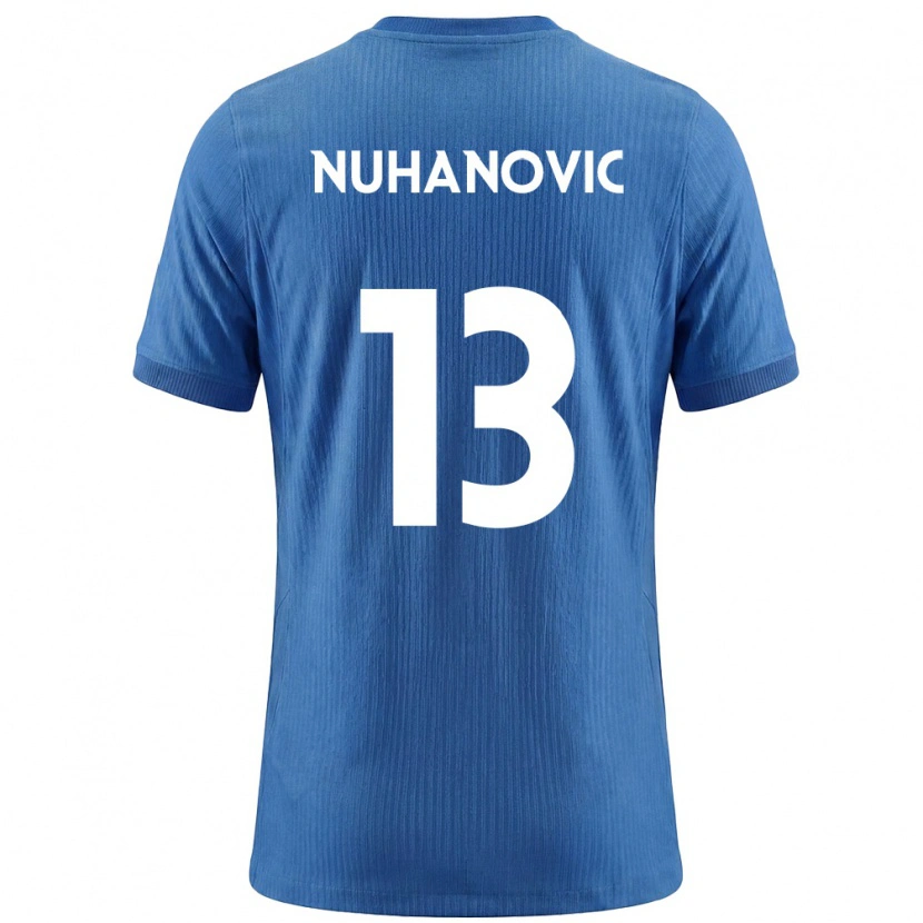Danxen Barn Slovenien Husko Nuhanovic #13 Blå Vit Bortatröja Matchtröjor 26-28 Tröjor T-Tröja