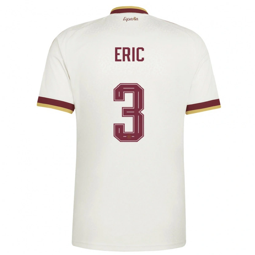 Danxen Barn Spanien Eric Garcia #3 Off-White Burgund Bortatröja Matchtröjor 26-28 Tröjor T-Tröja